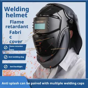 Welding Face-proof Hood, Front And Rear Cloth Covers, Welding Helmet Accessories, Welding Flame-retardant, Anti-spatter, Anti-backlight, Anti-scalding Protective Cover, Welder Gifts. dark  mode  glasses diy  welding  tool