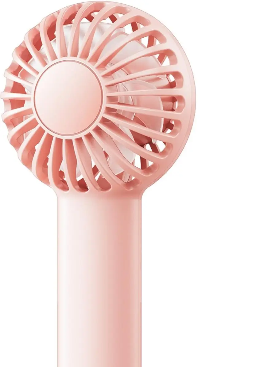 Mini Portable Fan - Rechargeable Handheld Fan, 3 Speeds Personal Small Hand Gifts for Travel Essentials, Lash, Makeup, Eyelash, Kids, Girls, Women - USB, Cute Design Pink