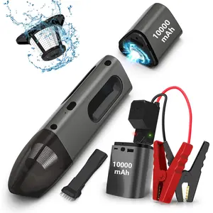 3 in 1 Cordless Handheld Car Vacuum Cleaner,  5000Pa Suction Power, 10000mAh Portable Power Bank, Car Jump Starter, for Home, Car, Office