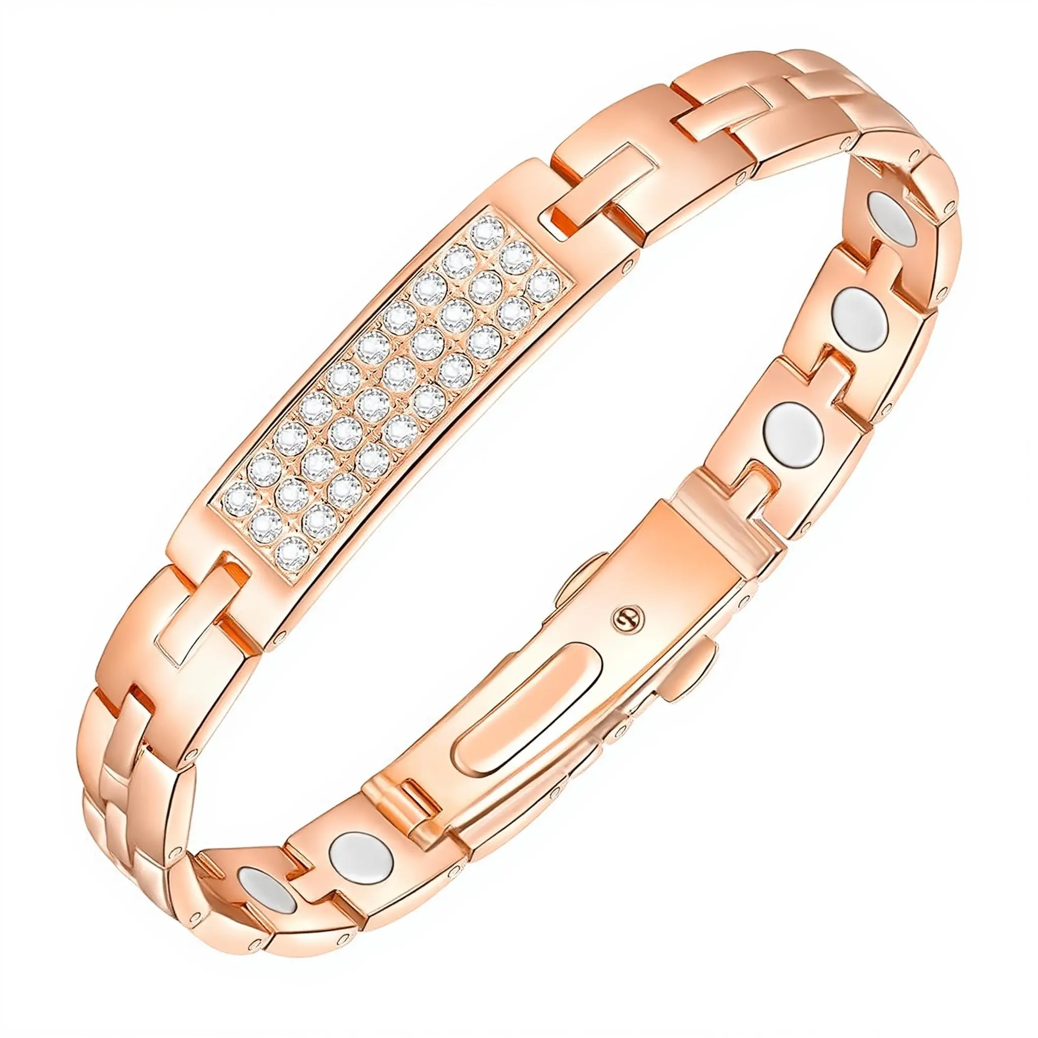 Feraco Copper Magnetic Bracelets for Women,Adjustable 99% Solid Copper Bracelets,  Magnetic Jewelry with Sizing tool,Adjustable Jewelry Gift