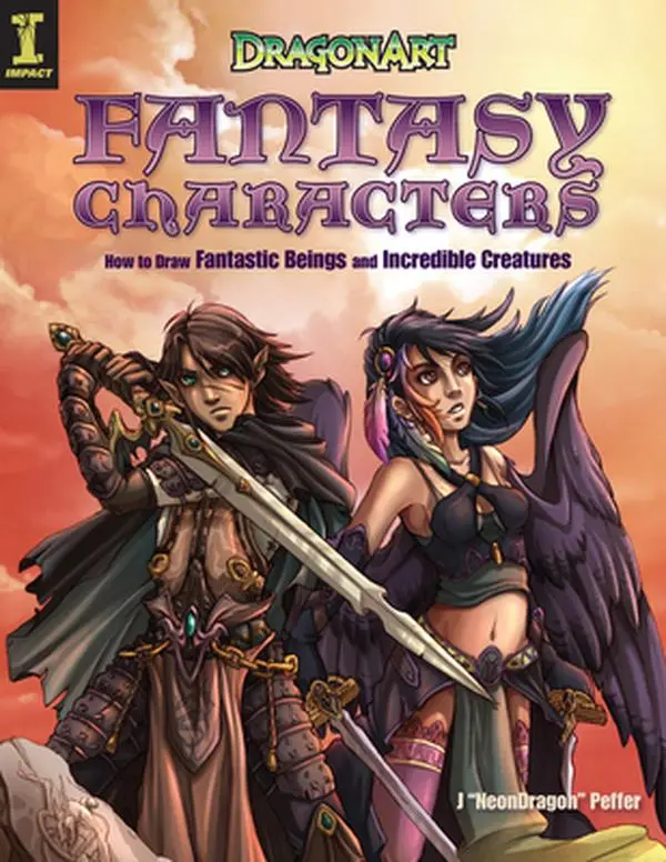 USED Book - Dragonart Fantasy Characters: How to Draw Fantastic Beings and Incredible Creatures by Peffer, J. Neondragon (Paperback) - english