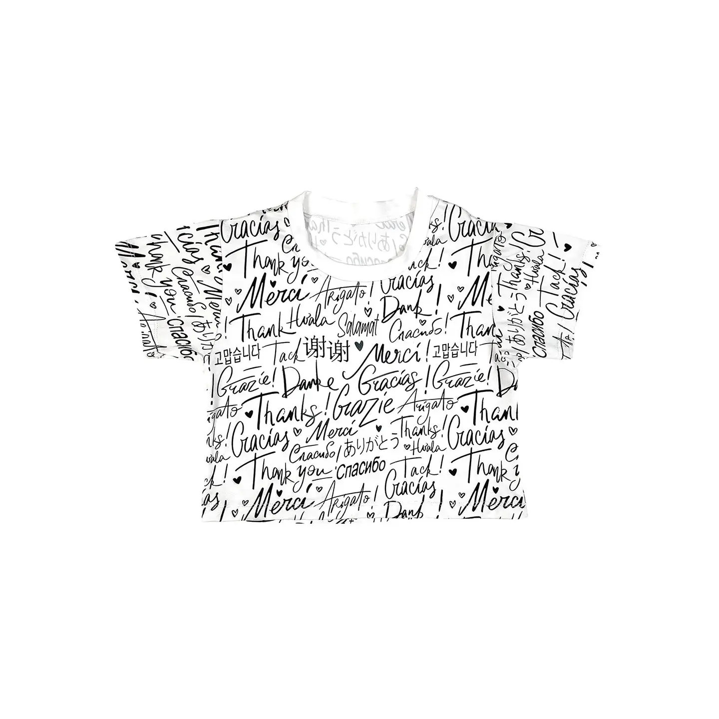 Girls Thank You Cropped T-Shirt | Multicultural Kids Fashion