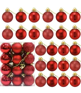 24 Count Small Red Christmas Ornaments
