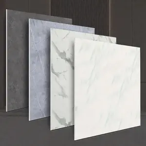 Self-Adhesive Marble Look Vinyl Wall Panels, Glossy Removable Decorative Home Living Room DIY Wall Mounted Tile Stickers, Waterproof Heat Resistant, 11.8 X 11.8 Inches, Easy Install
