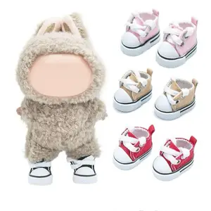 3.8Cm Canvas Shoes for 17 Cm Labubu Dolls, Bjd Plush Doll Accessories, Lifelike Doll Clothing, Perfect Gift for Doll Fashion Lovers