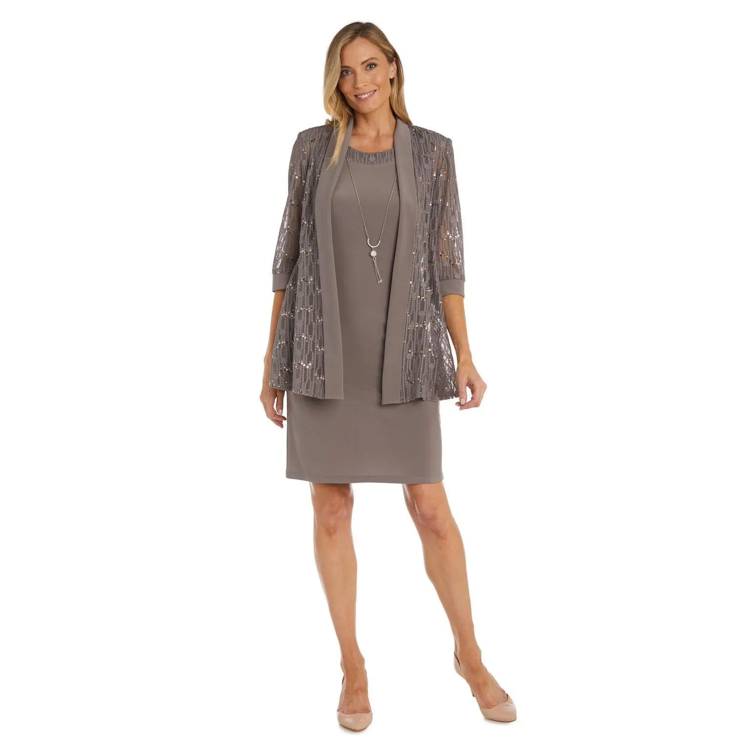 R&M Richards 9089 Short Mother of the Bride Jacket Dress