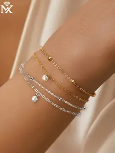 Women's Silver Color Zirconia Bracelet, Elegant Minimalist Design, Handcrafted Jewelry Gift, Daily Wear Accessory