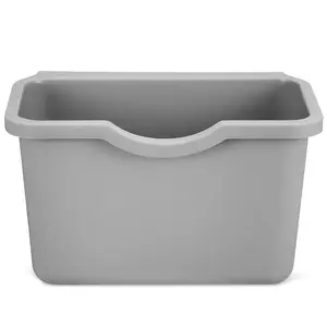 Kitchen Trash Can Small Grey Hanging Waste Basket Bin Cabinet Door Moderate Capacity Compost Container Modern Design Light Bucket Organiser