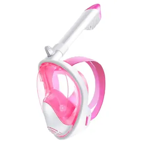 1pcs/Pink Full Face Snorkeling Mask For Adults And Teenagers, Snorkeling Equipment, With Detachable Camera Holder, Panoramic 180° Field Of View, Anti-fog And Anti-leakage Snorkeling Mask For Men And Women