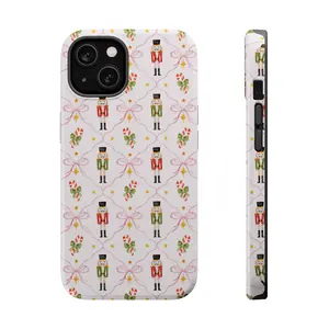 Nutcracker Phone Case, Cute Christmas Cover Mag Safe Compatible, Magnetic Tough Cases