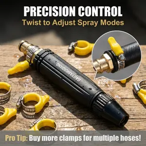 【Upgraded Alloy Metal Material】Home High-Pressure Car Wash Gun with Booster Nozzle – A Must-Have for Watering Flowers, Washing Vegetables, and Car Washing. #SummerMustHave