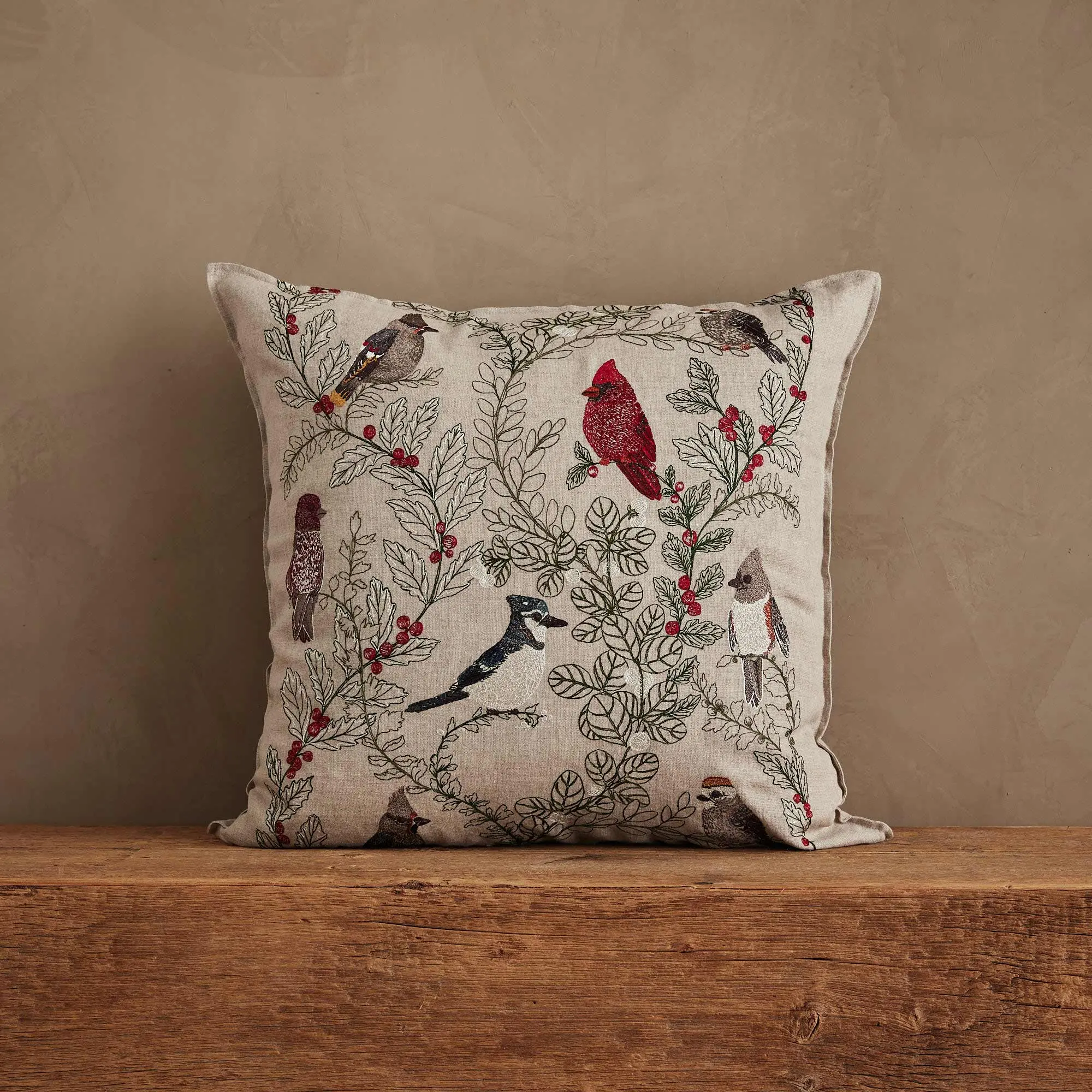 Winter Birds Pillow