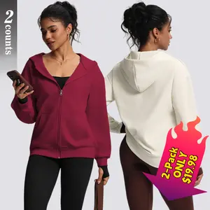 TCVC Zip Up Hoodie for Women | High Elasticity Shaping Sports Jacket, Versatile Casual Yoga Top for Spring & Summer