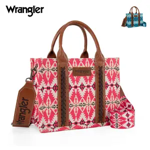 Wrangler [VIP] Western Pattern Shoulder Purse Tote Bag with Adjustable Strap Top-handle Handbag