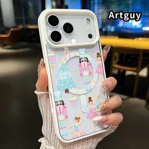 Magnetic Phone Case for iphone 17 Pro Max 16 Plus 15 14 13 12 11 XR Air E Nutcracker Ballet Dream Pattern Transparent Acrylic Four Corner Shock-absorbing Airbag Hard Cover for Boy