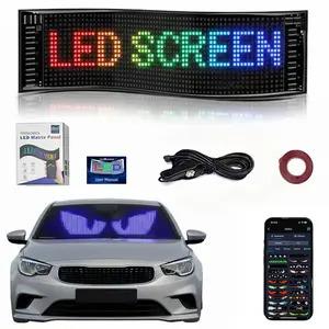 GlowSign Devil eyes For Vehicle, Truck, LED Matrix Panel, LED Sign For Car: Programmable, Bluetooth APP Control,Wireless APP-Controlled Scrolling LED Screen, Dynamic USB-Powered LED Display Screen.