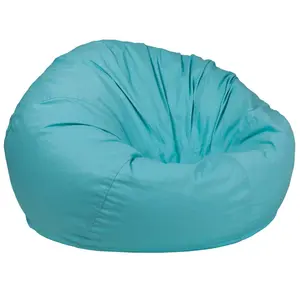 Flash Furniture DG-BEAN-LARGE-SOLID-MTGN-GG Oversized Solid Mint Green Bean Bag Chair - Breathable, Versatile Outdoor Furniture Chair for Adults, Dorm Room, Watch Party