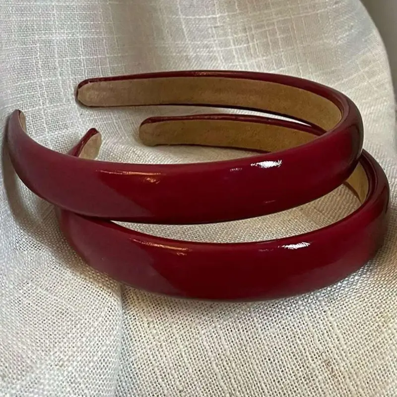 Simple Solid Color Pu Leather Headband, Casual Versatile Hair Accessories for Women, Minimalist Headwear for Hair, Fashion Hair Accessories for Party Decor, Chic Headbands, Headband Accessory, Hairband