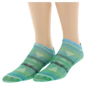 Sof Sole Womens Digital Design Pixelated Low Cut Socks Two Pack Turquoise 5/10, Color: Turquoise/Green/Blue
