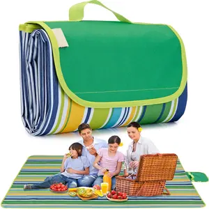 Waterproof Picnic Blanket Extra Large Oversized Beach Blanket Sandproof Outdoor Large Picnic Blankets Foldable Sand Free Beach Mat for Grass, Lawn, Sand, Camping, Stadium, Travel