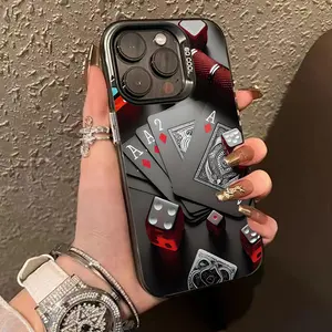 Case for iPhone 16 Pro Max 15 Plus 14 13 12 11 XS XR Deck of playing cards Anti-Scratch Military-Grade Drop Protection slim Cover