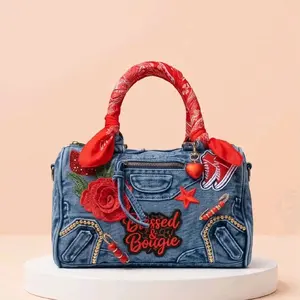 Blessed & Bougie Heavy Denim Bag