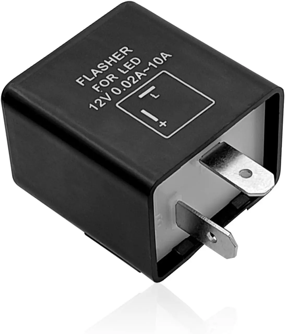 2 Pin 12V Electronic Flasher Relay for LED Turn Signals Compatible with Motorcycle Car SUV Fixes Hyper Flash Hazard Warning Lights Universal Direct Replacement