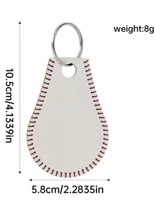 Wooden Baseball Softball Keychain, Logo Sports Gift, Baseball Fan Accessory, Wooden Key Ring, Memorial Item, Sporty Design