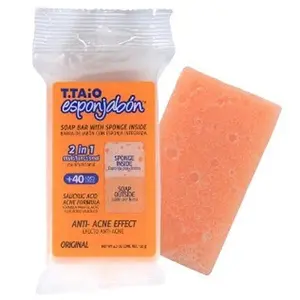 TIAO Esponjabon Salicylic Acid Soap Bar with Sponge Inside 2in1 Anti-Acne Effect Original Formula