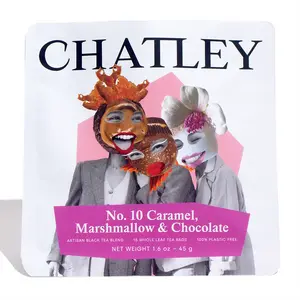 Chatley Tea No. 10: Caramel, Marshmallow & Chocolate, Black Tea, Full Leaf Tea Bags, Plastic Free, Hot or Iced Tea