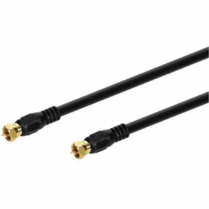 Monoprice Coaxial/F-Type Antenna Cable, Black, 6 ft