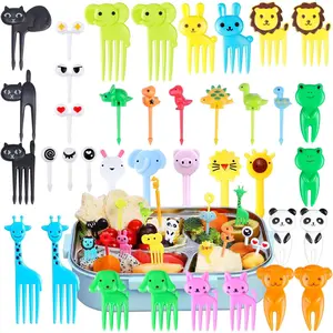 150 Pcs Animal Food Picks for Kids, Fun Kids Food Picks for Bento Box Accessories, Reusable Toddler Fruit Toothpicks, Cute Kids Lunch Accessories for Picky Eater BPA-Free