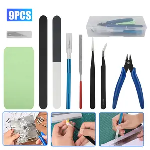 9PCS Gundam Modeler Basic Tool Set Craft Kit Car Model Hobby Building Repairing