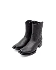Cowboy Boot Black Deer Venado