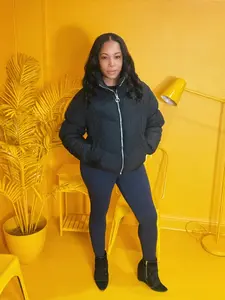 Glow Puffer Jacket - Ultra-Soft Cozy Knit Sweater for Fall Winter & Transient Weather Flattering Fit Durable Knit Easy to Style