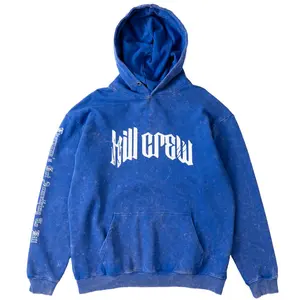 Kill Crew Oversized Lux Lone Wolf Hoodie Streetwear Vintage Cotton Fit Soft Sweatshirts Tops Pullover