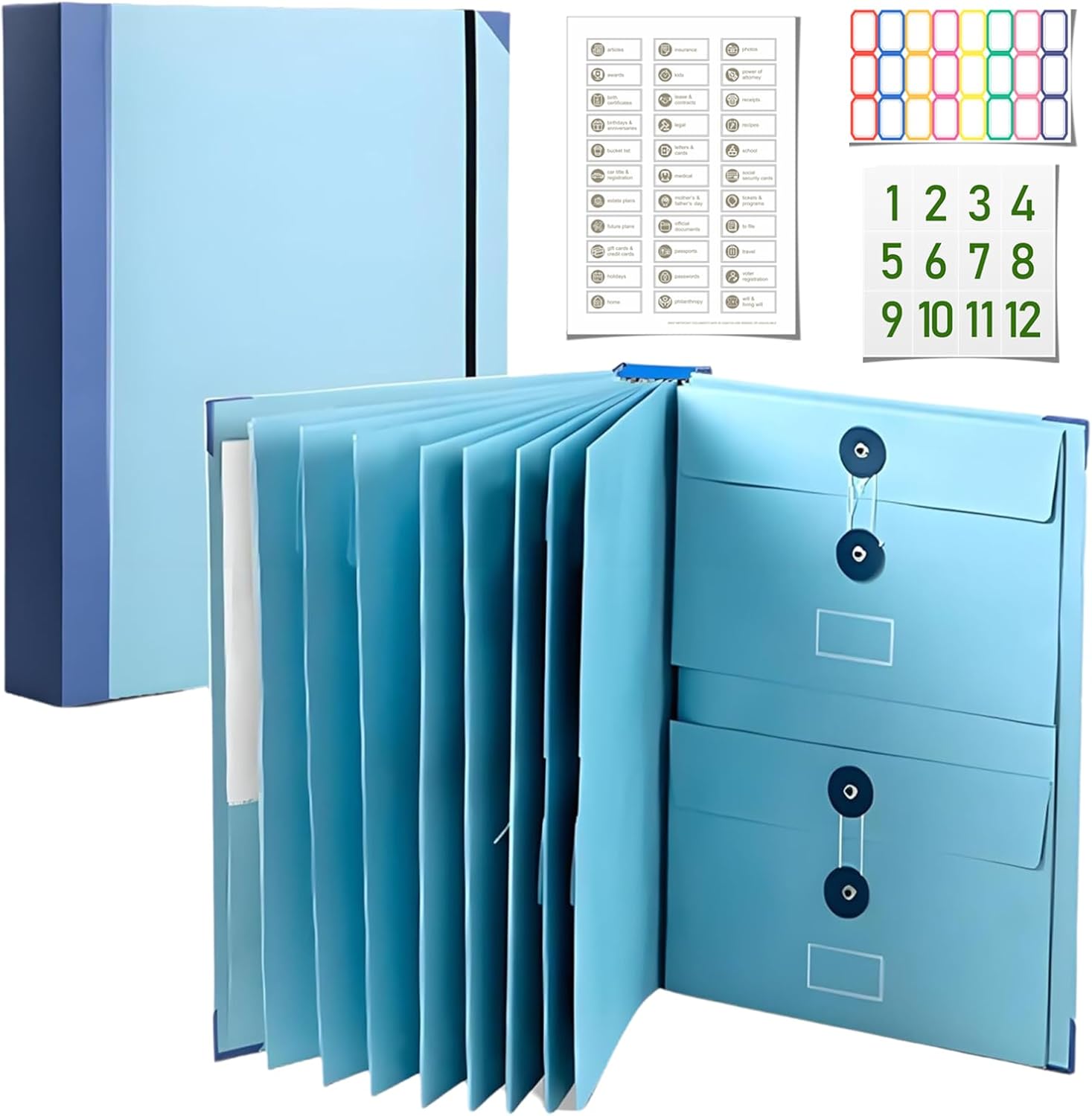 Manila Pocket Document Folder-A4 Size File Business Document Bag,Portable Durable Organizer for Home Office School Travel Multi Functional Certificate Folder,Card Organizer,Expanding File,Paper Organizers,Formal gifts for students researchers, business