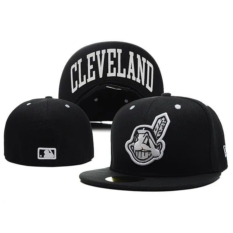 New Cleveland Indians Embroidery Baseball Era Hat 59FIFTY Flat edge Hat 2026-6
