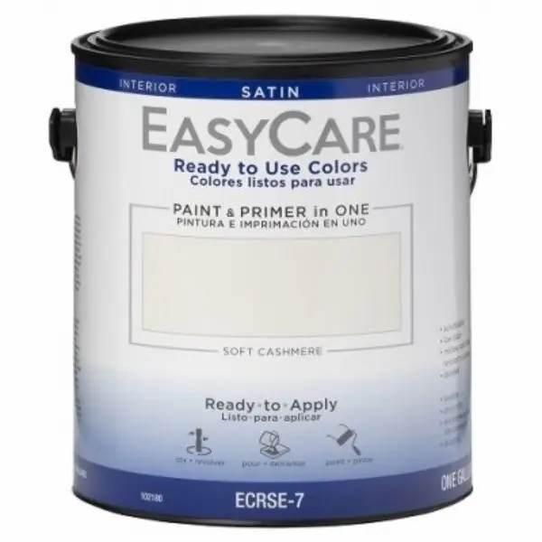 212 MAIN 1 Gal Quick Drying Acrylic Latex Interior Satin Paint Primer - High Quality Material, Non-Spatter Formula, Easy Soap & Water Clean Up, VOC <50g/L, Soft Cashmere Finish for Automotive & Motorcycle Paint Care, Voc Less Than 50 Grams Per Litre
