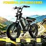 Hieha Adult All-Terrain Ebike, 750W Motor, 20"-4.0" Fat Tires, 48V 15.6Ah Battery with Battery Key, 330lb Capacity, Compact Design, LED Light, 7-Speed Gear System, Shock Absorber, 1-Month Free Replacement, 12-Month Support, Camping Essential