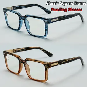 Men Women Vintage Reading Glasses, HD Computer Readers, Anti UV Anti Glare, Metal Hinge Polycarbonate Frame, Lightweight Executive Eyeglasses