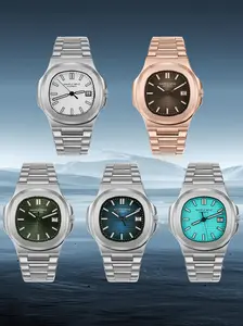 NAVIFLZ NFVZ Classic Men's Watch, Luxury Automatic Stainless Steel Blue Sapphire Dial, Mechanical Movement, Business Style, All Seasons