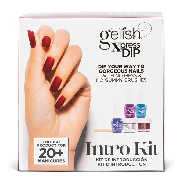 Gelish MINI Xpress Dip Intro Kit - No UV Light Needed, Odor-Free, Chip-Resistant, 20+ Manicures Long-Lasting Dip Powder System with ColorFusion Formula.