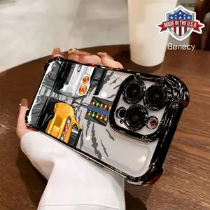 Cool JDM Drift Sports Car Phone Case Compatible with Iphone 16, 15, 14, 13, 12, 11 Pro Max, X, XR, XS Max, 8, 7 Plus, Featuring a Transparent Soft Back for Drop Cover Protector