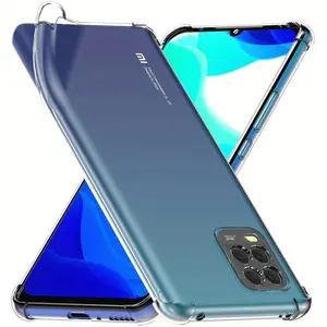 Case for Xiaomi Mi 10 Lite 5G, Clear Phone Case with Reinforced Corners Camera Protection Bumper Slim Fit Shockproof Flexible TPU Case, Transparent