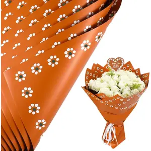 20 Sheet Mexican Bouquet Wrapping Paper Flower Bouquet  De Barro Wrapping Paper for Cielito Lindo Party  Shower Mother's Day Floral  Wrap DIY Wedding Birthday(Brown)