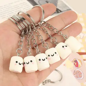 Food Play Series Simulation Marshmallow Keychain Accessory Bag Pendant Creative Charm Gift Cute Adorable Stylish Charming