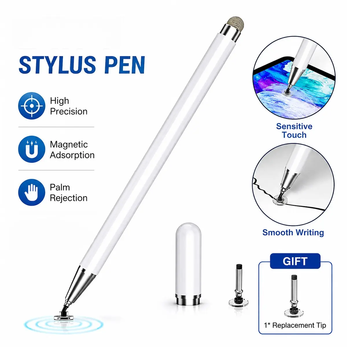 3-in-1 neutral pen flat pen,High Precision Universal Stylus Pen for iTablets, Phones, Switch, suitable for all ages, for Touch Screen, can be used as a School Season gifts,birthday gifts Stylus for school sets NO Bluetooth Needed,Parent-child painting
