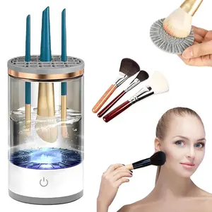 Electric Makeup Brush Cleaner - Automatic Cosmetic Brush Cleaner Makeup Brush with Brush Clean Mat,Machine for Deep Cleaning All Types of Brushes,