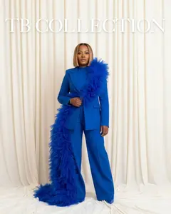 Royal Blue Tulle Floor-Length Couture Women’s Suit (Pre-Order)